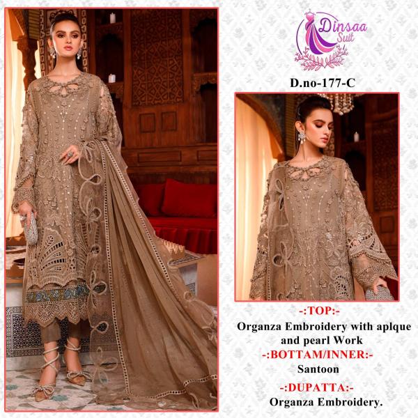 Dinsaa 177 Heavy Fancy Georgette Pakistani Suit Collection